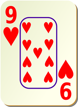 a card with a number of hearts PNG with transparent background