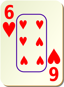 a card with a number of hearts PNG with transparent background