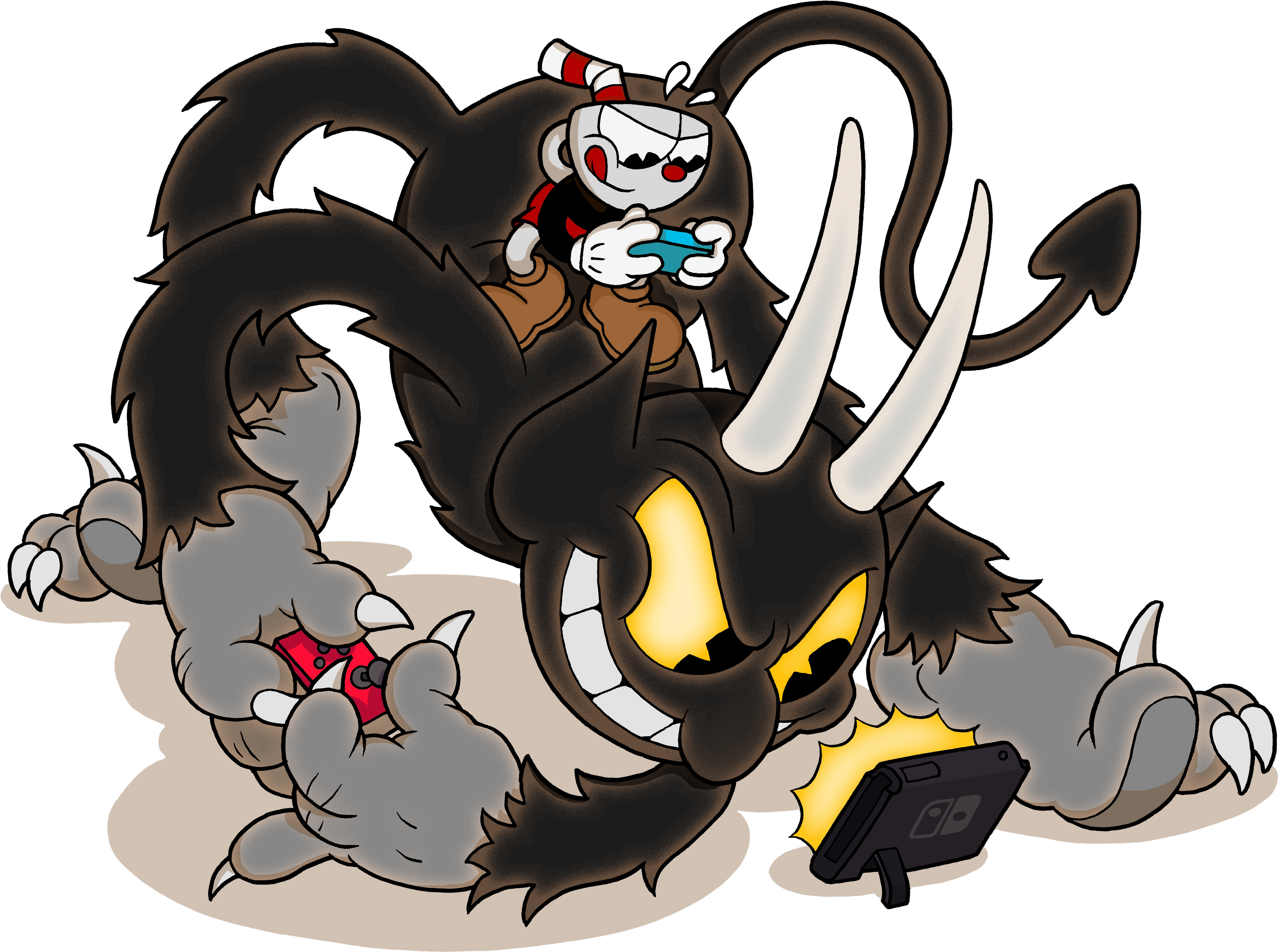 A Cuphead Devil Switch Transparent - Cuphead Nintendo Switch, HD Png Download PNG with transparent background