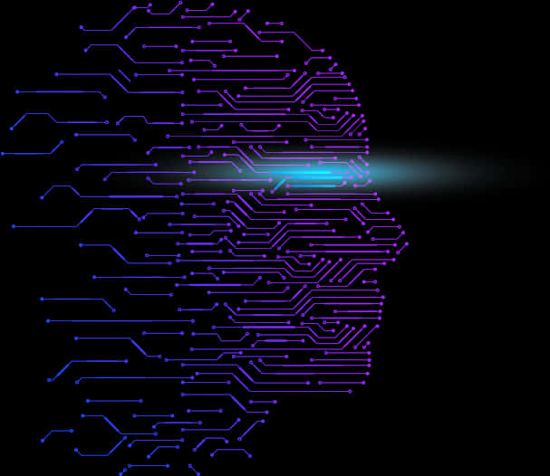 A I Brain Circuitry Concept PNG image with a transparent background, free high-resolution download