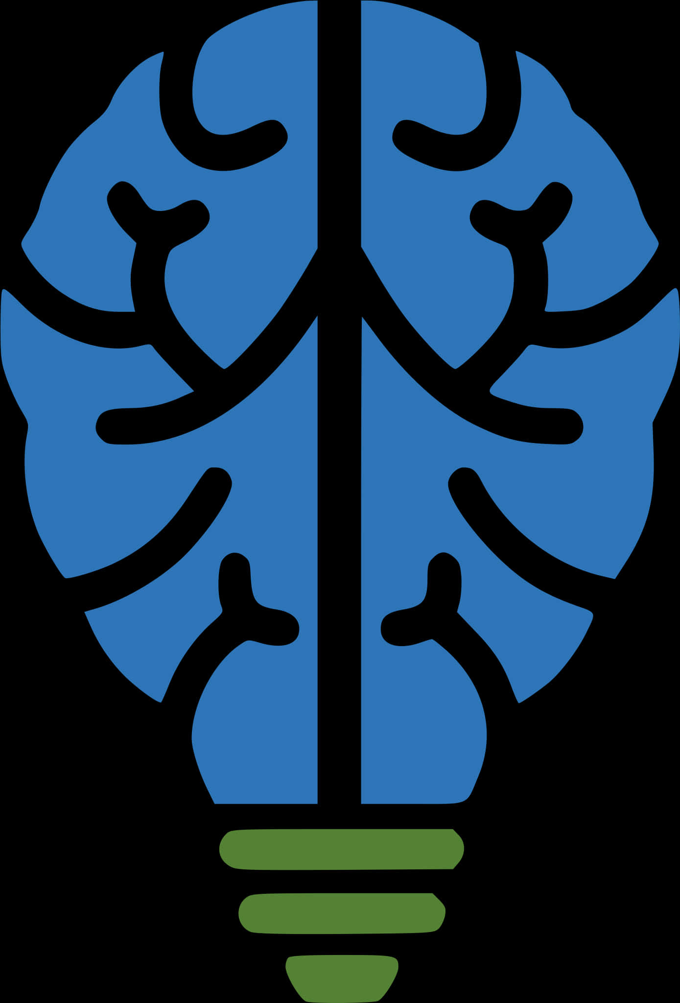 A I Brain Lightbulb Graphic PNG image with a transparent background, free high-resolution download