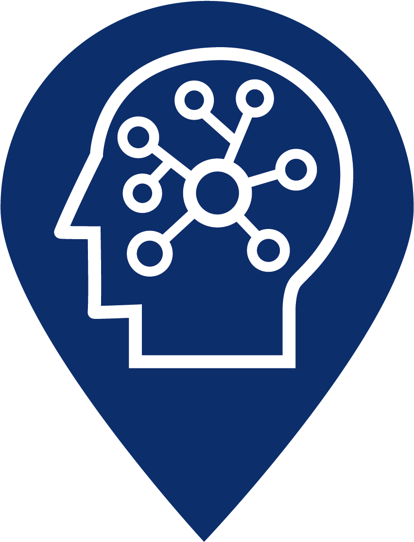 A I Brain Network Icon PNG with transparent background