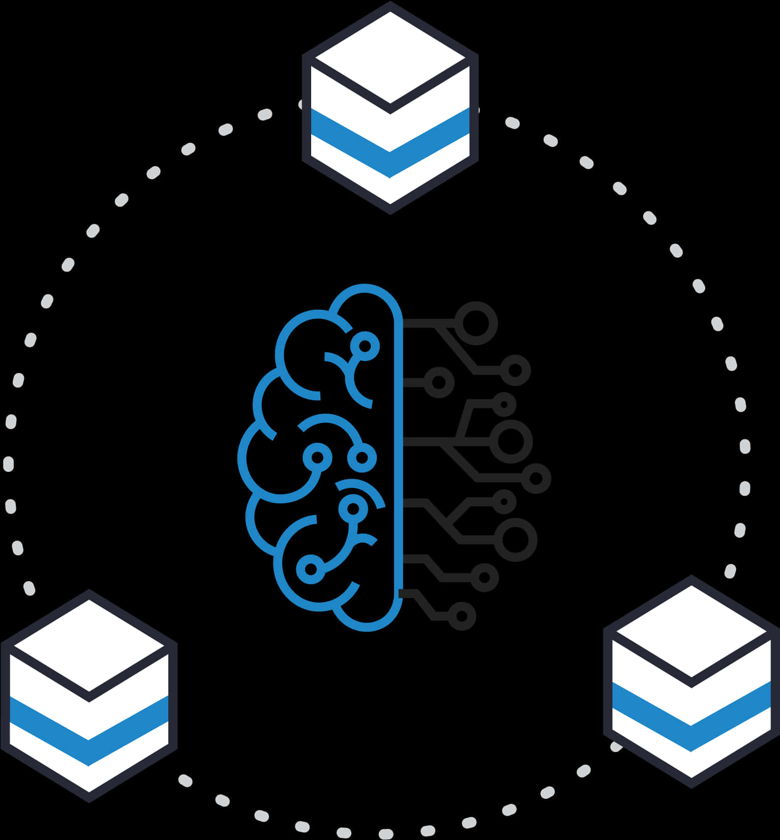 A I Brainand Data Storage Concept