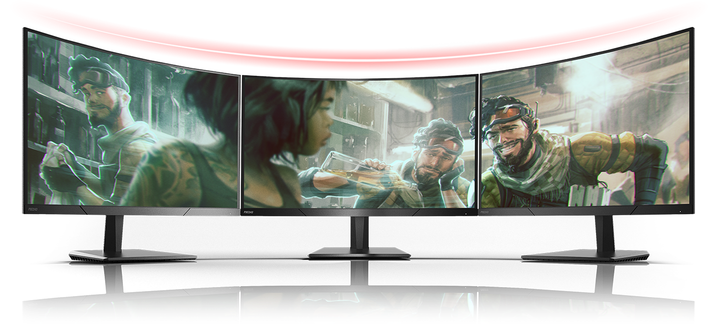 A Image Split Into Three As Each Monitor Together - Apex Legends, HD Png Download PNG with transparent background