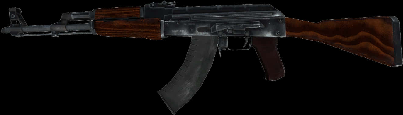 A K47_ Assault_ Rifle_ Isolated PNG image with a transparent background, free high-resolution download