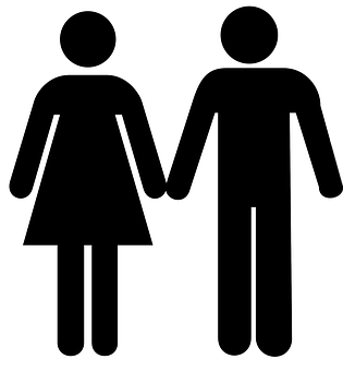 a man and woman holding hands PNG with transparent background