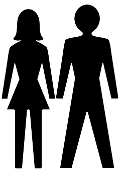 a man and woman silhouettes PNG with transparent background