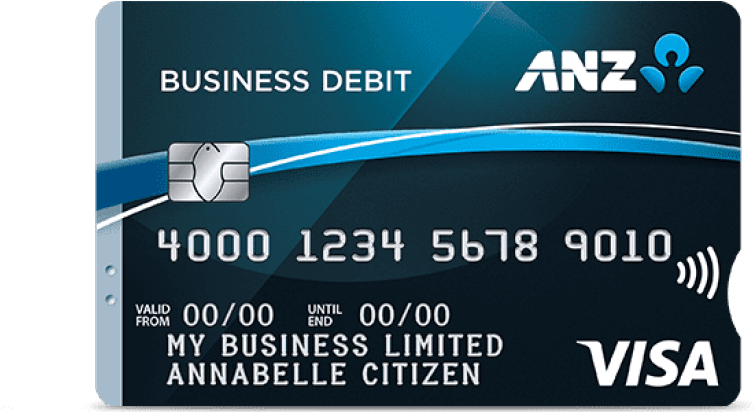 A N Z Business Debit Card Mockup