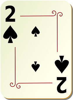 A Playing Card With A Number Of Spades And Spades