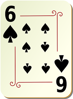 A Playing Card With A Number Of Spades