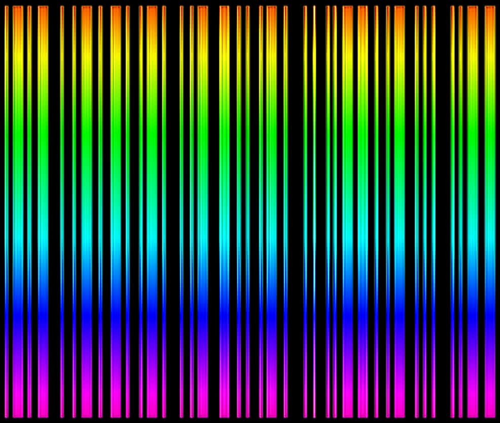 A Rainbow Colored Vertical Lines