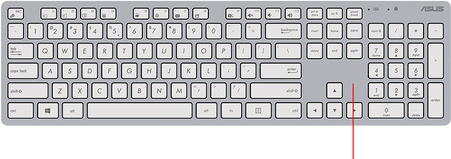 A S U S Laptop Keyboard Layout