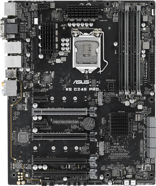 Ws C246 Pro, Intel C246 Chipset, Lga 1151, Hdmi, Atx - Asus P8h61 M Lx B3, HD Png Download PNG with transparent background