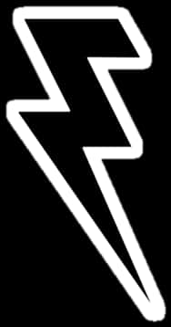 A White Lightning Bolt On A Black Background