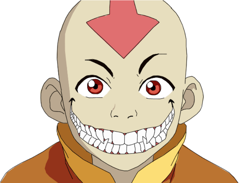 Aang Creepy Smile Illustration