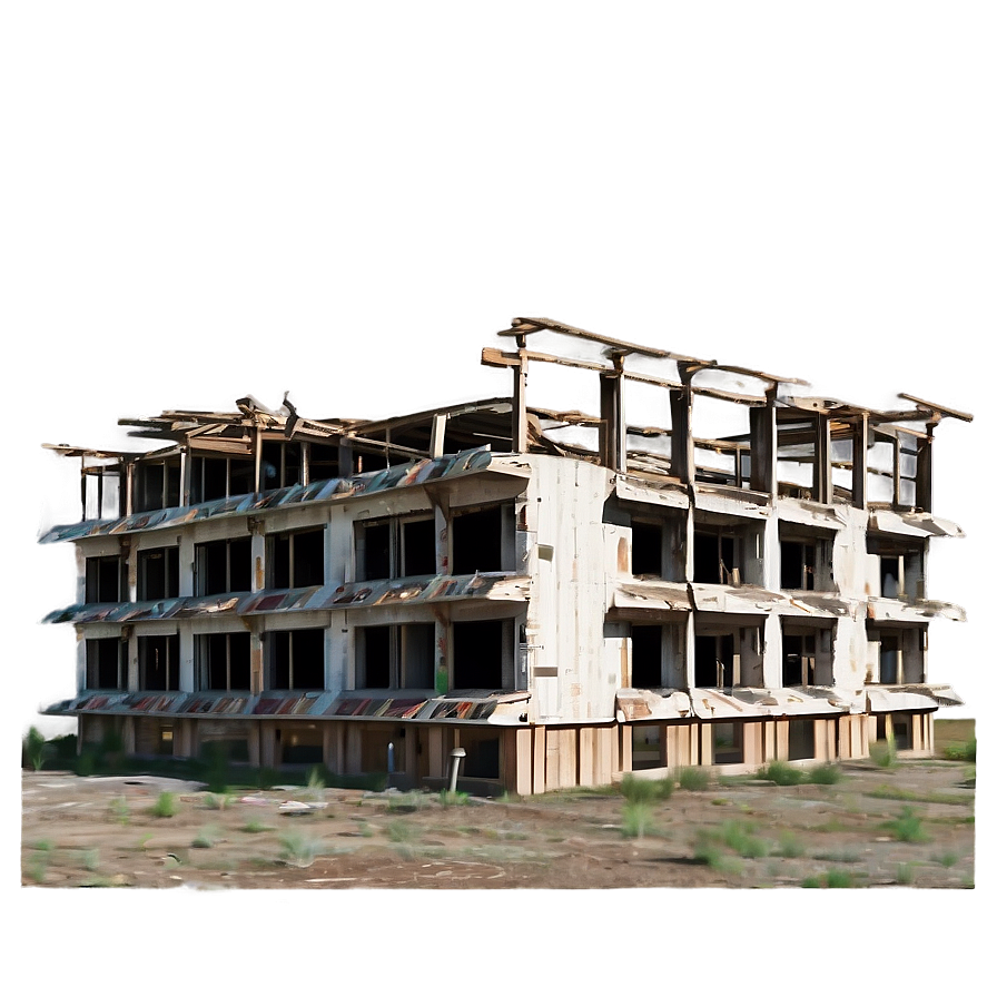 Abandoned Destroyed Building PNG bjj86 PNG image with a transparent background, free high-resolution download