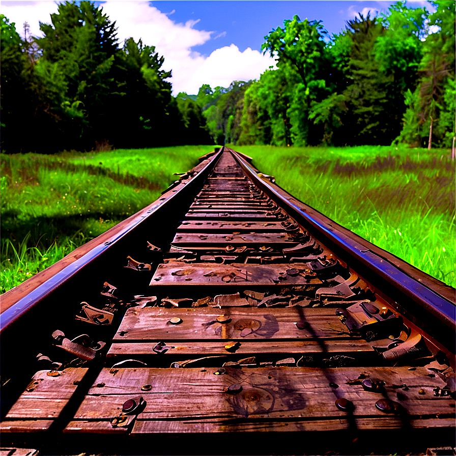 Abandoned Railroad Track Png 8