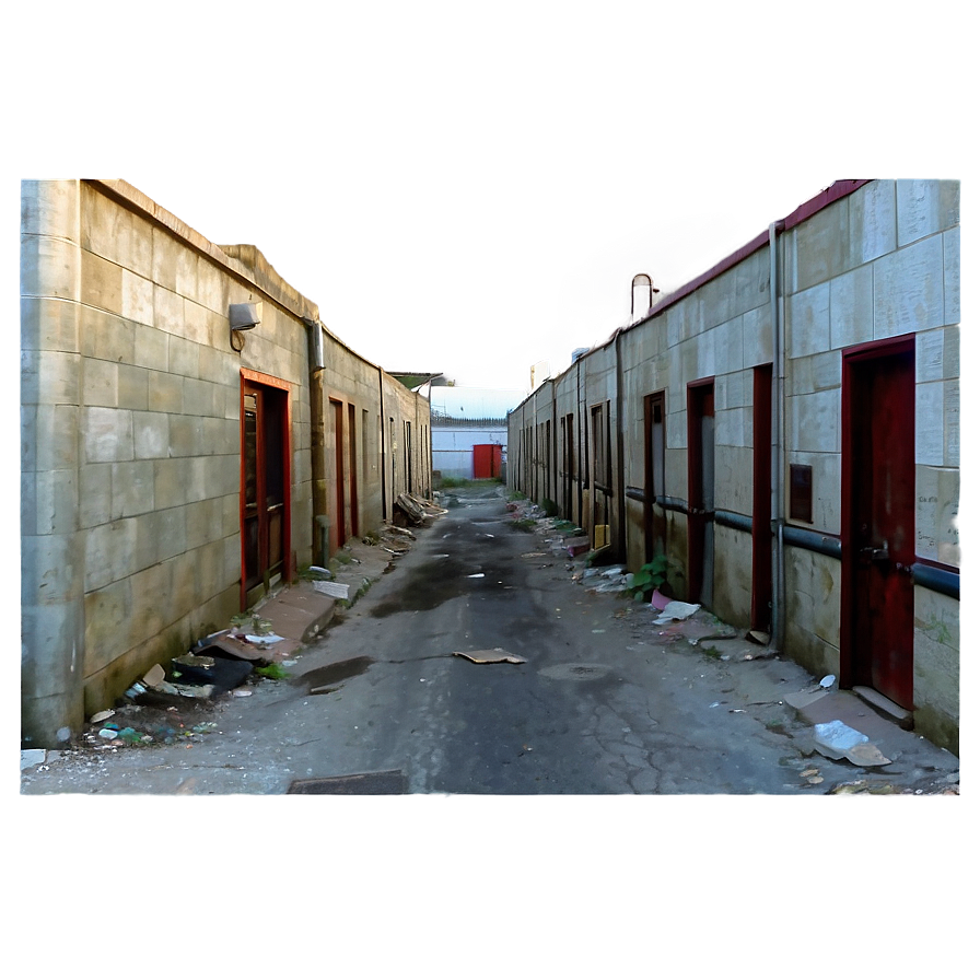 Abandoned Street Alley PNG 06112024 PNG with transparent background