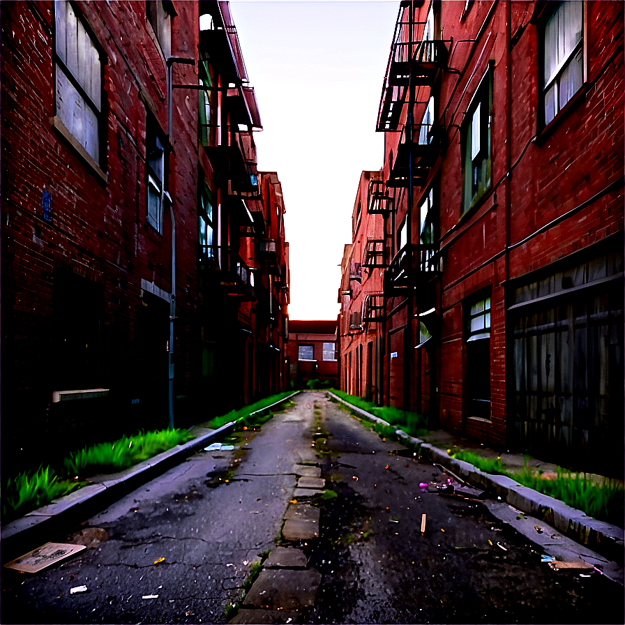 Abandoned Street Alley PNG 06112024 PNG with transparent background