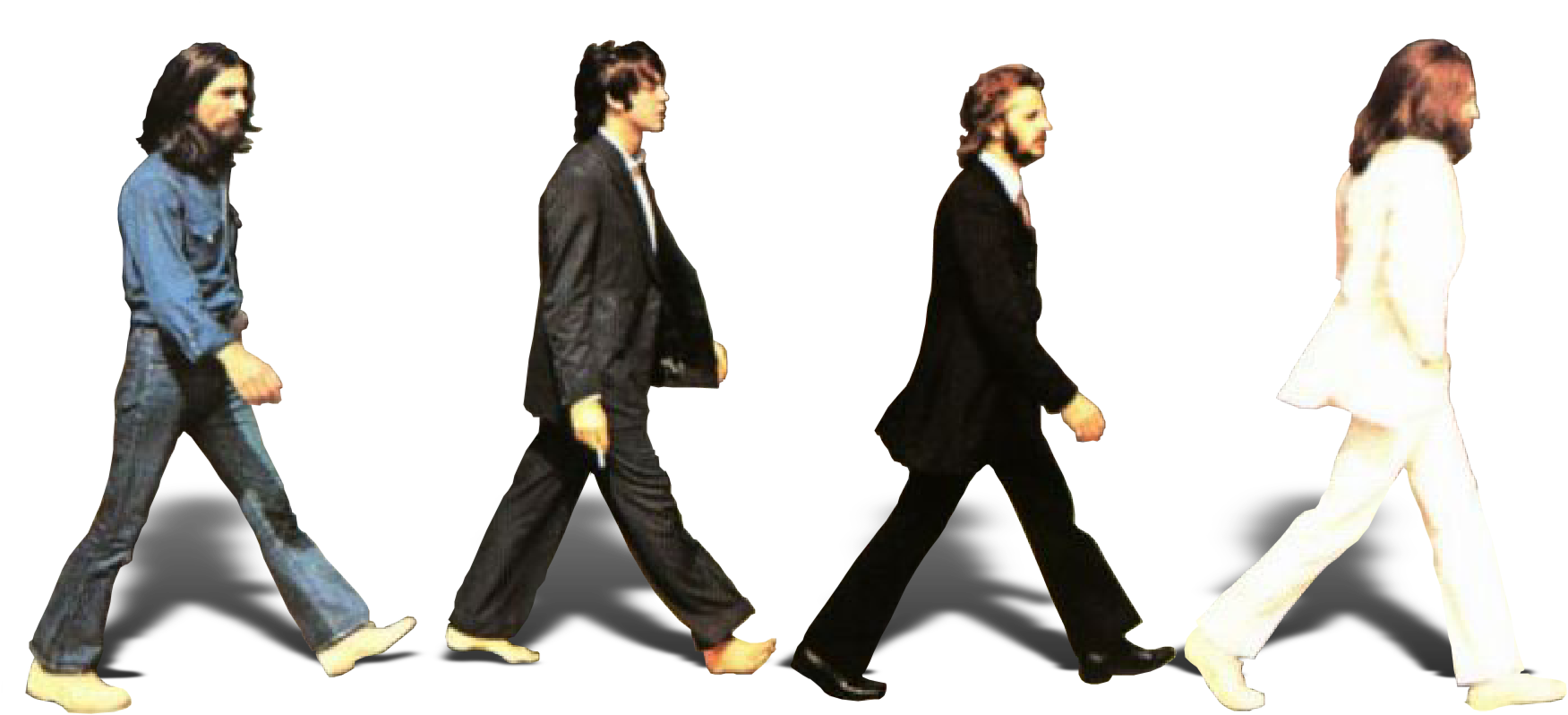 Abbey Road The Beatles Art - Beatles Abbey Road Cartoon, HD Png Download PNG with transparent background