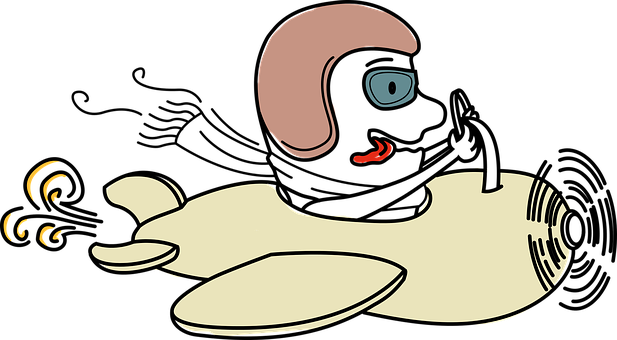 Abstract_ Airplane_ Cartoon PNG with transparent background