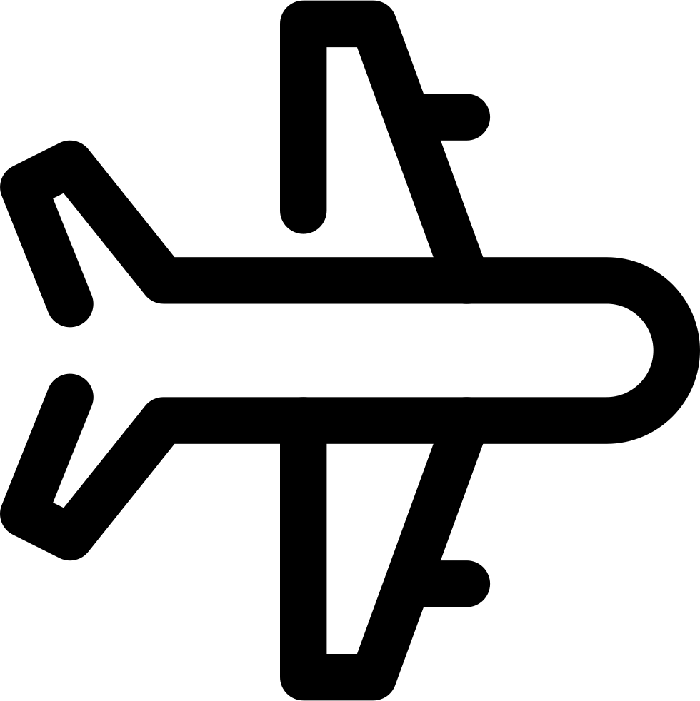 Abstract Airplane Line Art PNG with transparent background