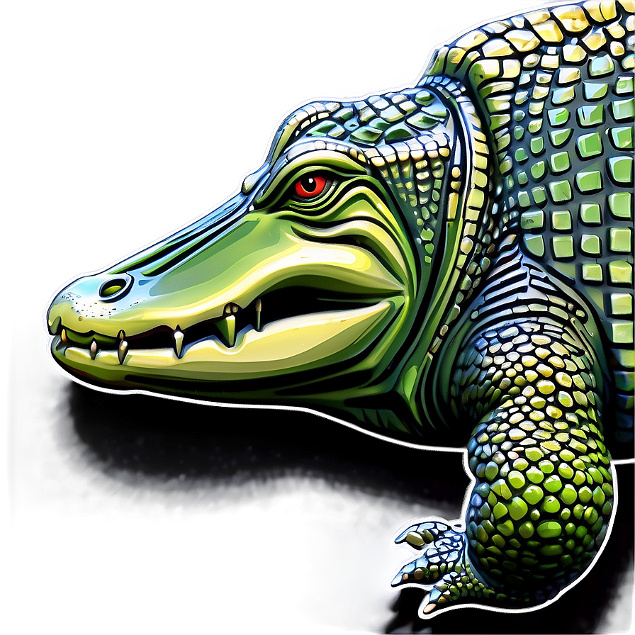 Abstract Alligator Art Png Ptc