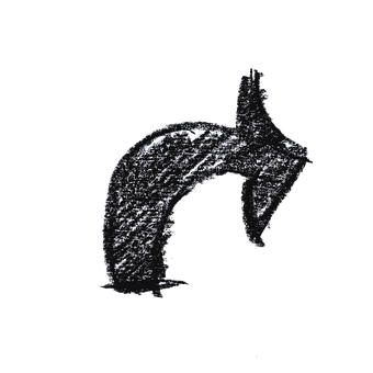 Abstract Arrow Sketchon Black Background PNG with transparent background