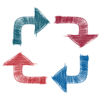 Abstract Arrows Cycle PNG with transparent background