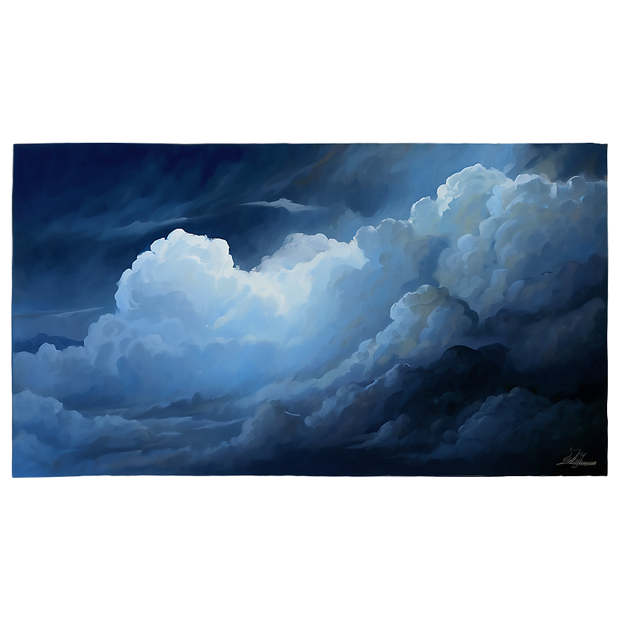 Abstract Art Blue Clouds Png 06202024