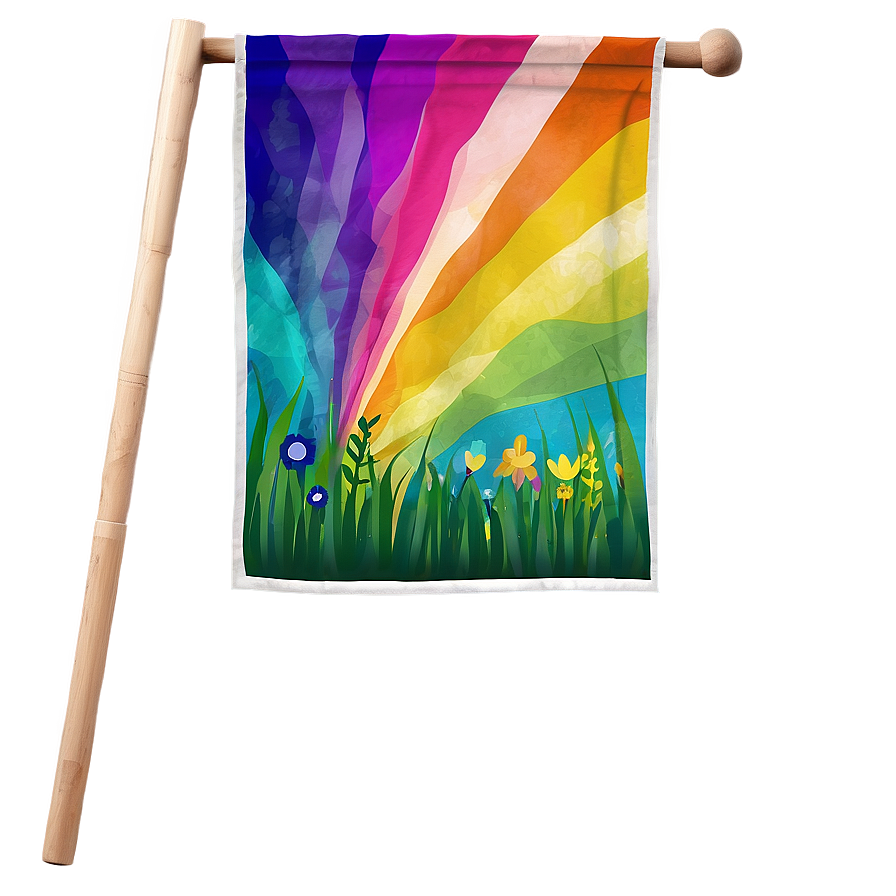 Abstract Art Garden Flag Png 06292024