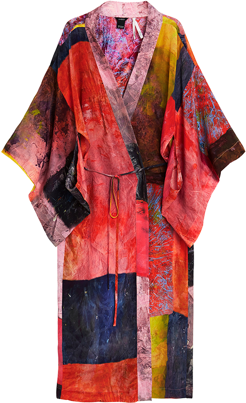 Abstract Art Kimono Robe PNG with transparent background