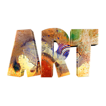 Abstract Art Word Design PNG with transparent background