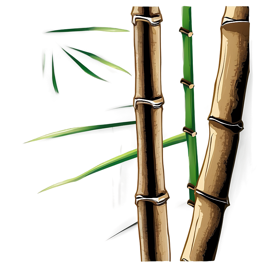 Abstract Bamboo Art Png Kvg33