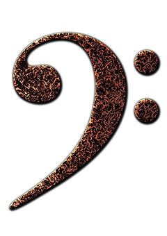 Abstract Bass Clef Art PNG with transparent background