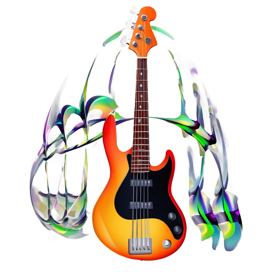 Abstract Bass Guitar Png 23