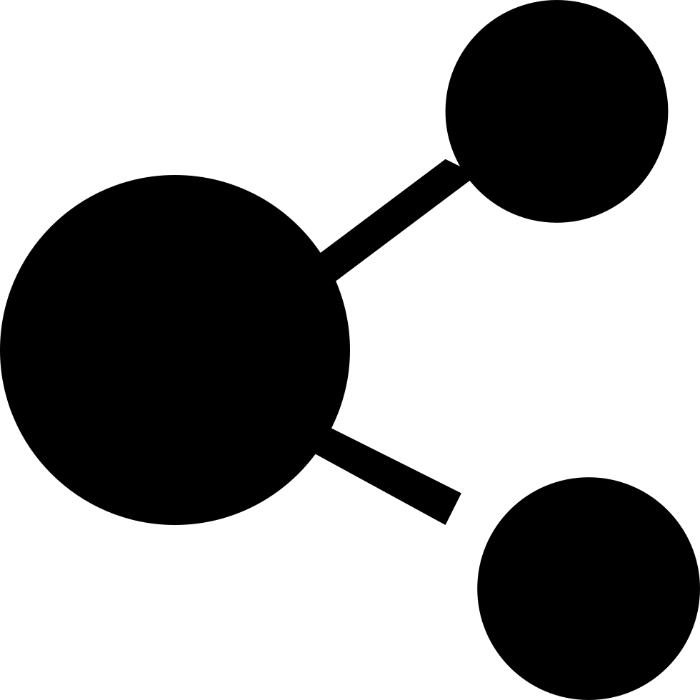 Abstract Black Circles Connected PNG with transparent background