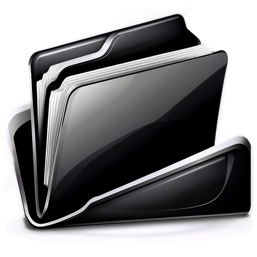 Abstract Black Folder Design Png Cqb