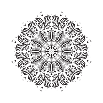 Abstract_ Black_ Mandala_ Pattern PNG with transparent background