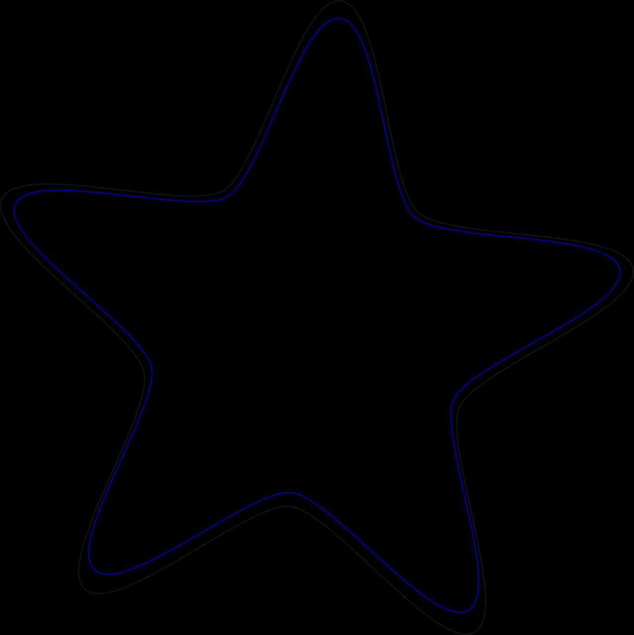 Abstract Black Star Outline