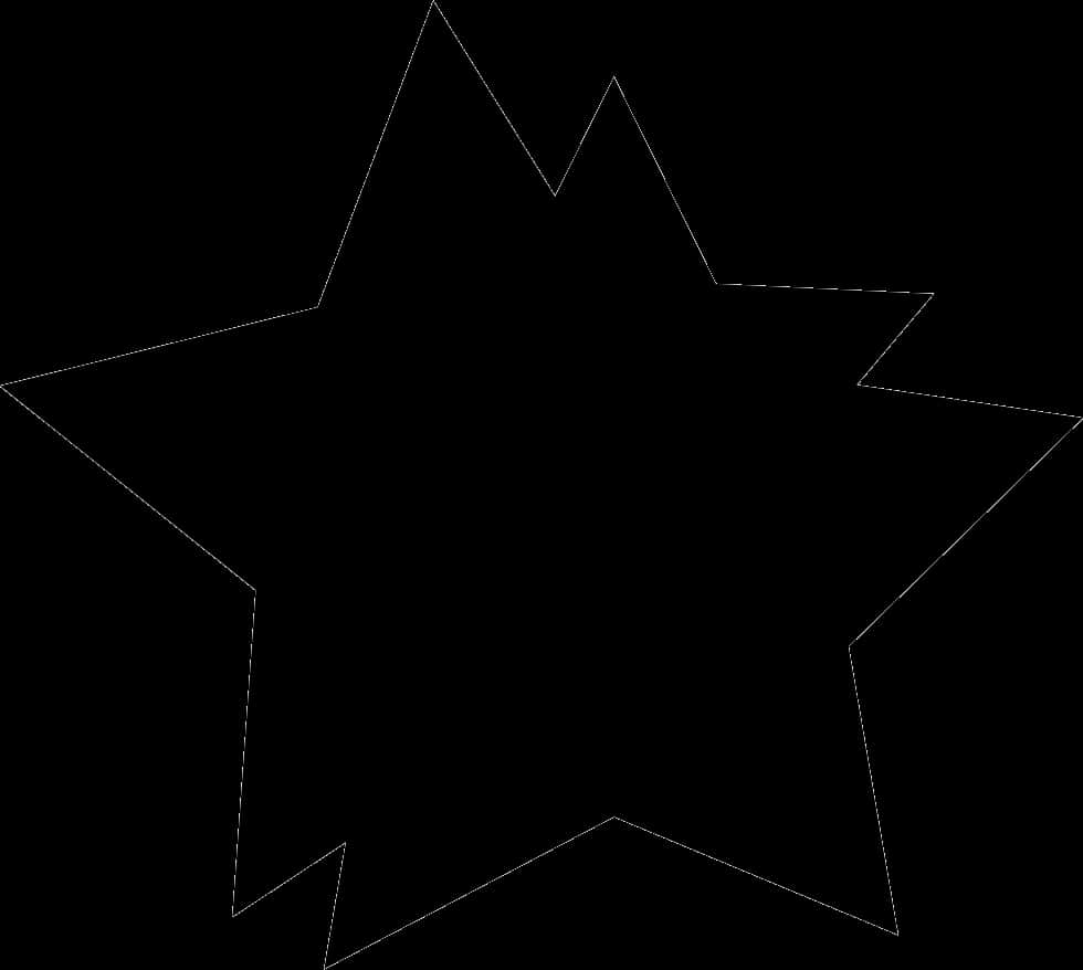 Abstract Black Star Shape