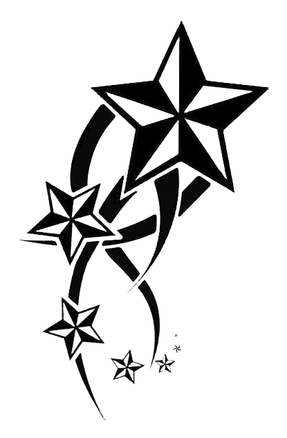 Abstract Black Star Tattoo Design