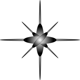 Abstract Black Starburst Design