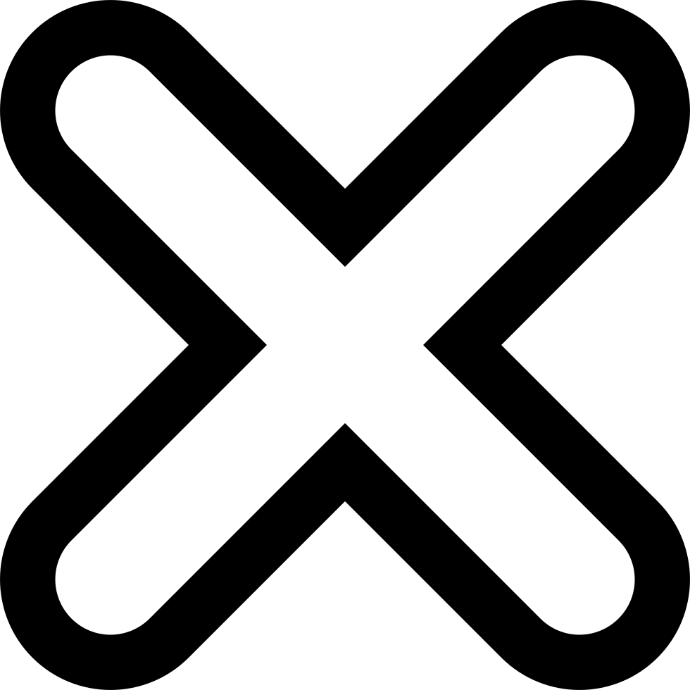 Abstract Black X Symbol