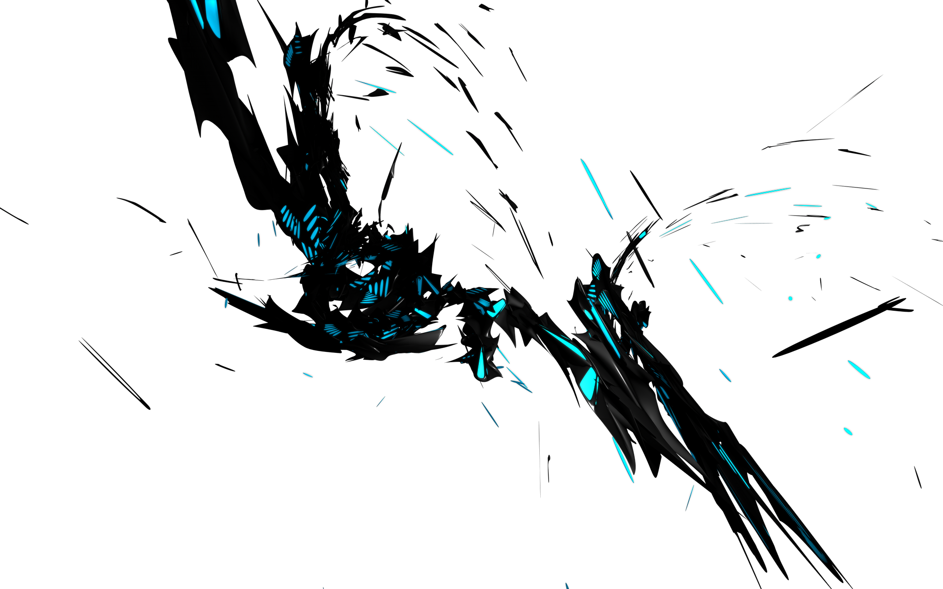 Abstract Blackand Blue Explosion