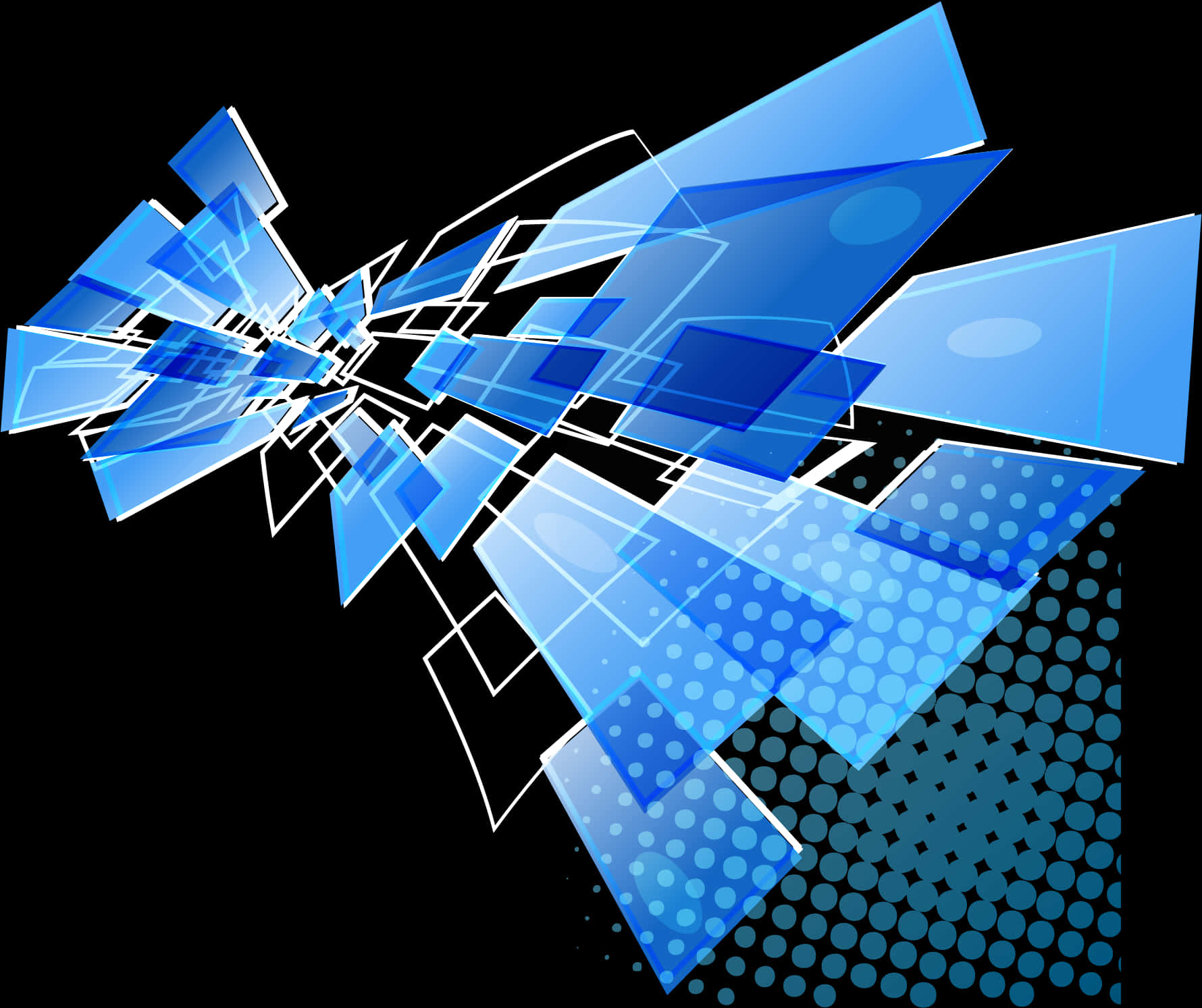 Abstract_ Blue_ Explosion_ Background PNG with transparent background