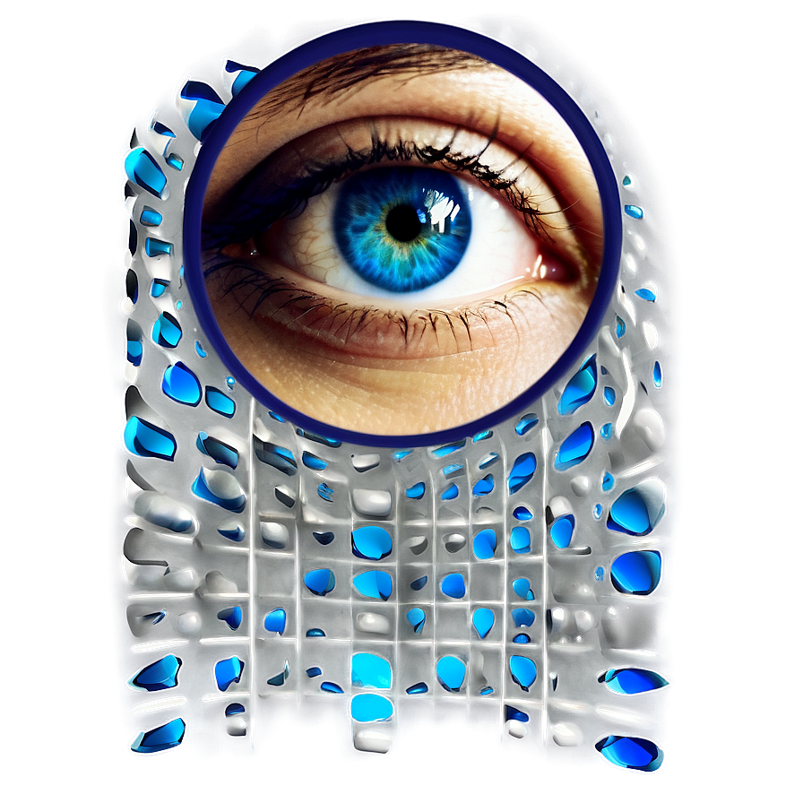 Abstract Blue Eyes Art Png 06122024