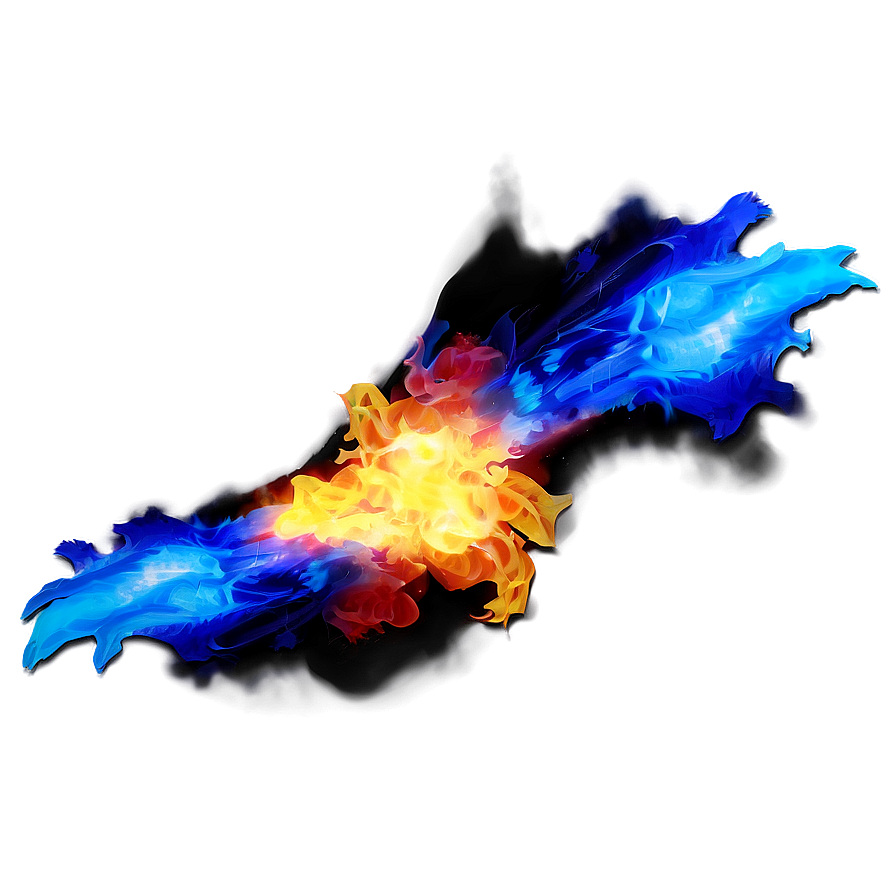 Abstract Blue Flames Png Ulv26