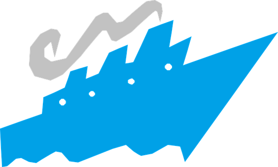 Abstract Blue Iceberg Vector PNG with transparent background
