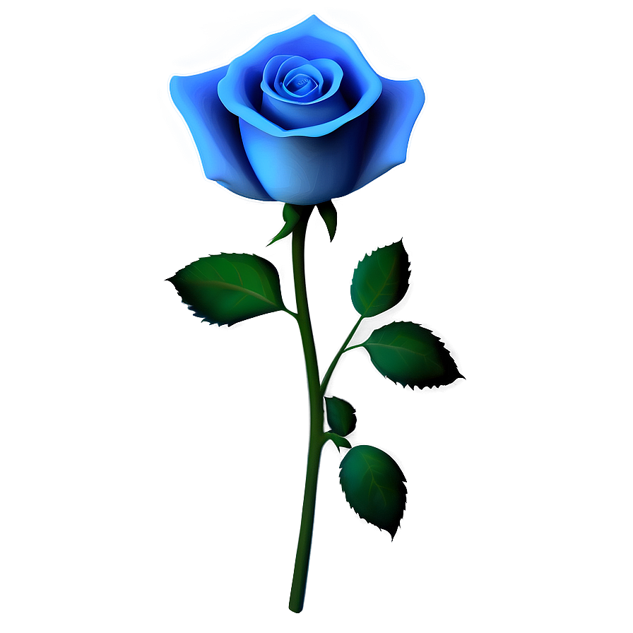 Abstract Blue Rose Png 80